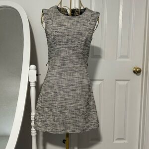 H&M Gray Sheath Dress Sleeveless Crew Neck